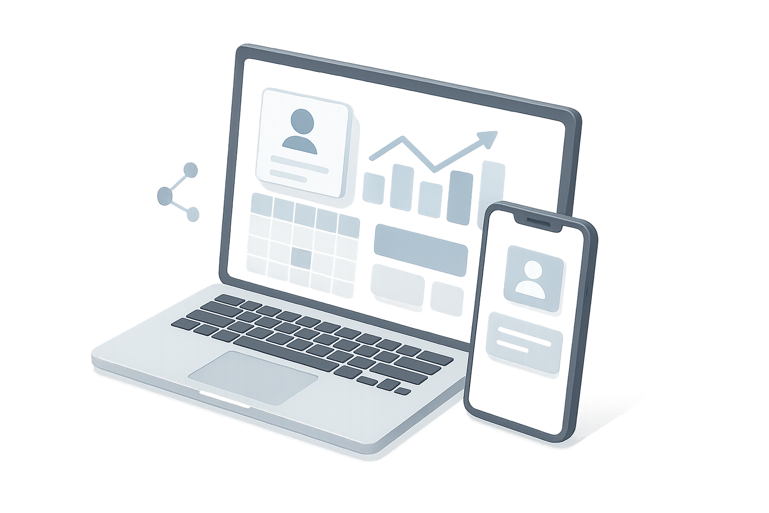 Modernes Handwerker-Portal Illustration